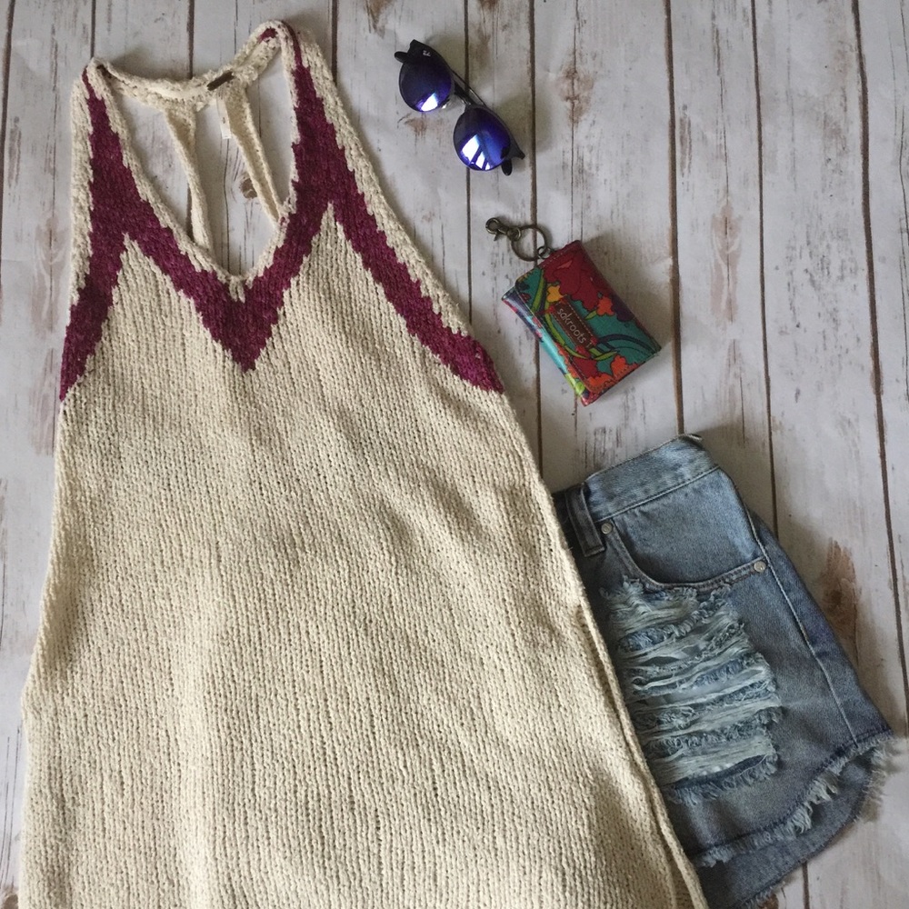 🚫 SOLD 🚫 Free People Colorblock Knit Tank