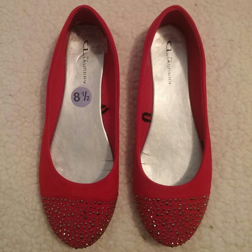 Shoes Red Flats
