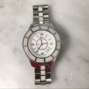 Christian Dior white sapphire christal Watch
