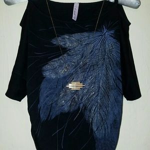 Cute Cold Shoulder Blouse with Chain Details