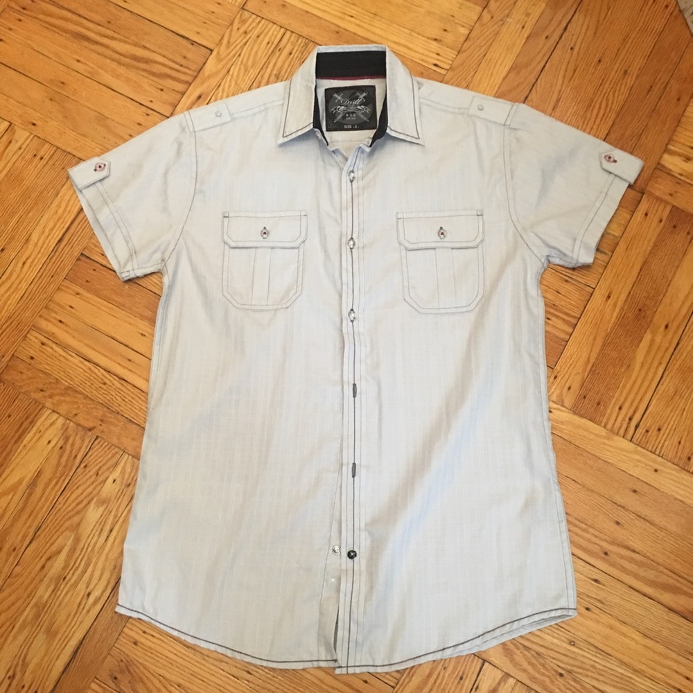 Drill clothing company NYC Grey button down