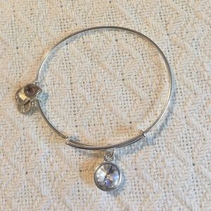 Alex and Ani April Birthstone Charm Bangle
