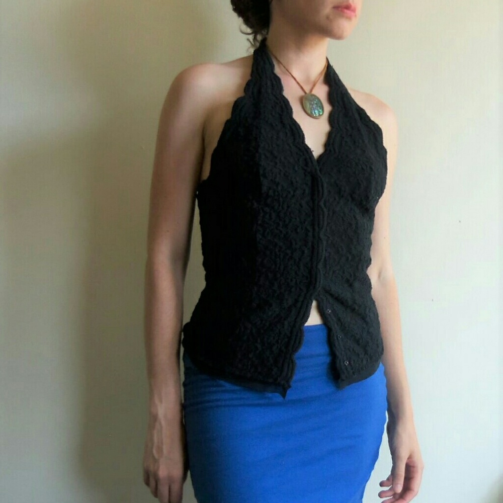 Kimchi Blue Crochet Halter Top