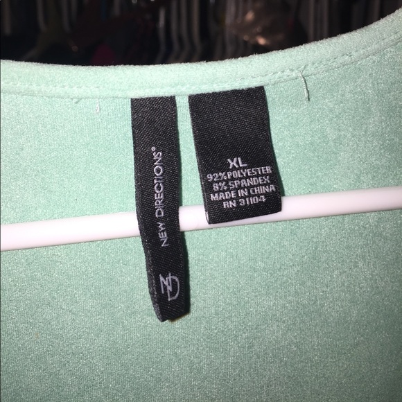 ❌Sold❌💙Mint suede vest💙 - Picture 3 of 3