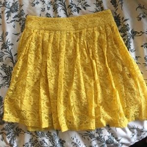 Yellow Lacey skirt
