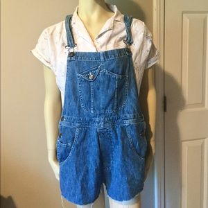 Vintage Cut-Off Overall Shorts