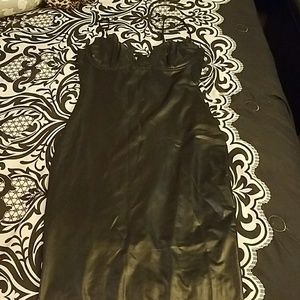 Sexy black midi dress