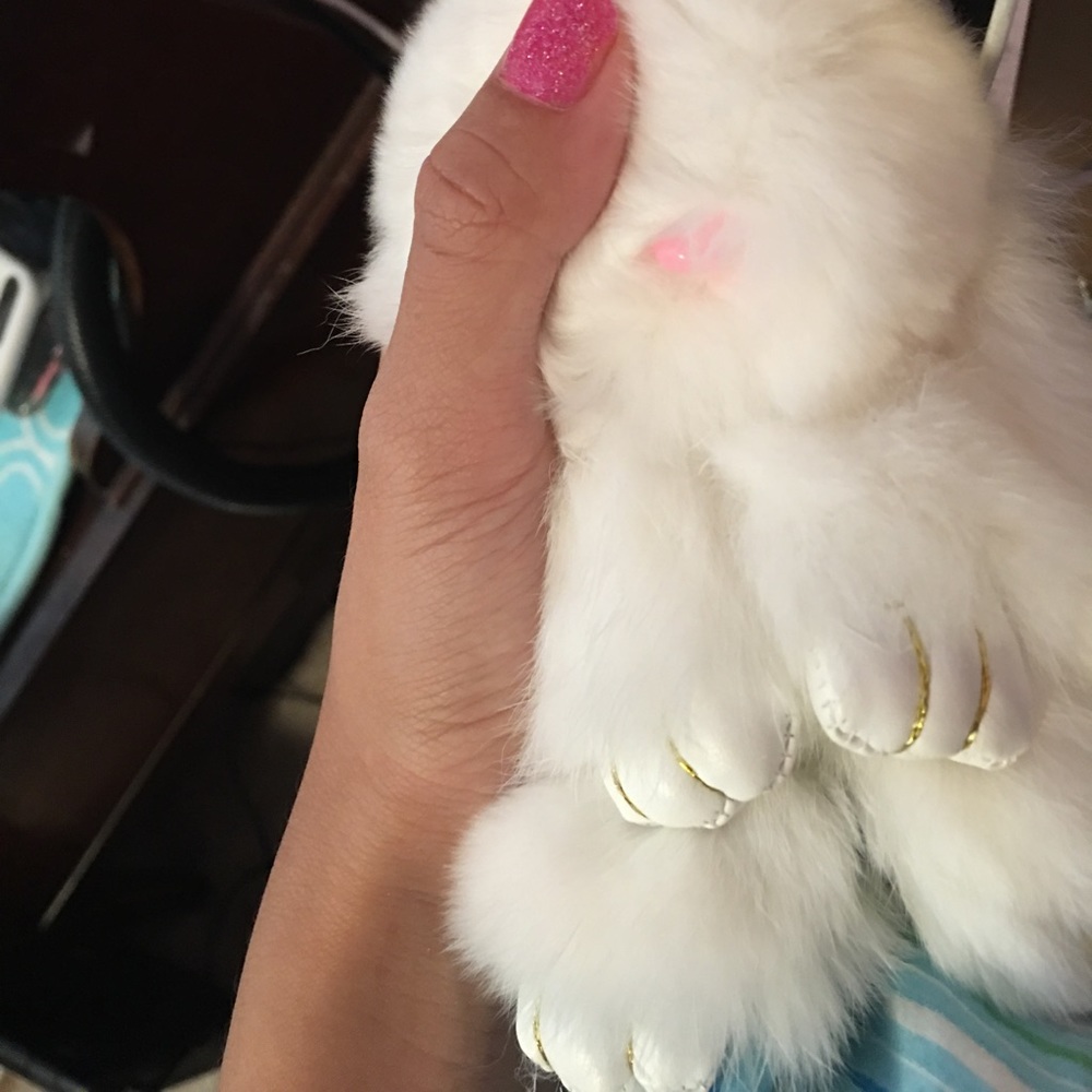 Fluffy Bunny keychain