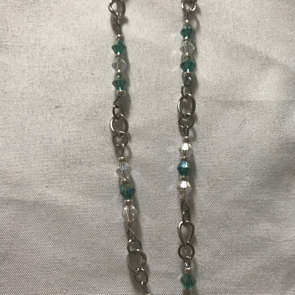 🎉HP🎉 Handmade Teal & Crystal Necklace - Picture 5 of 6