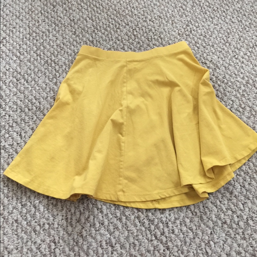 Women's Yellow Cotton Skirt