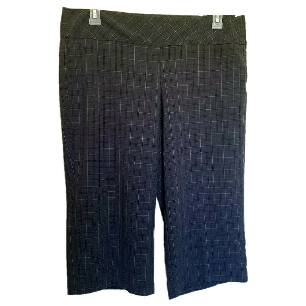 Torrid Metallic Plaid Wide Leg Capris