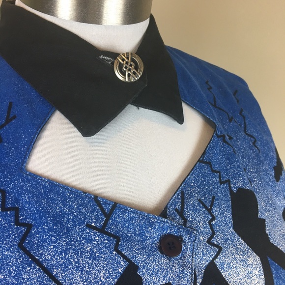 Brooks & Dunn Country Blue Rodeo Cowgirl Top - Picture 3 of 6