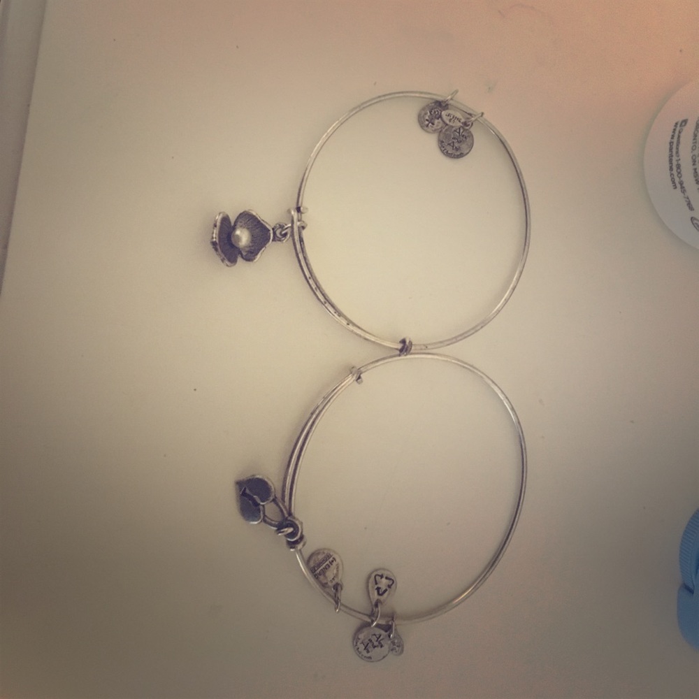 5 bracelets, 2 rings