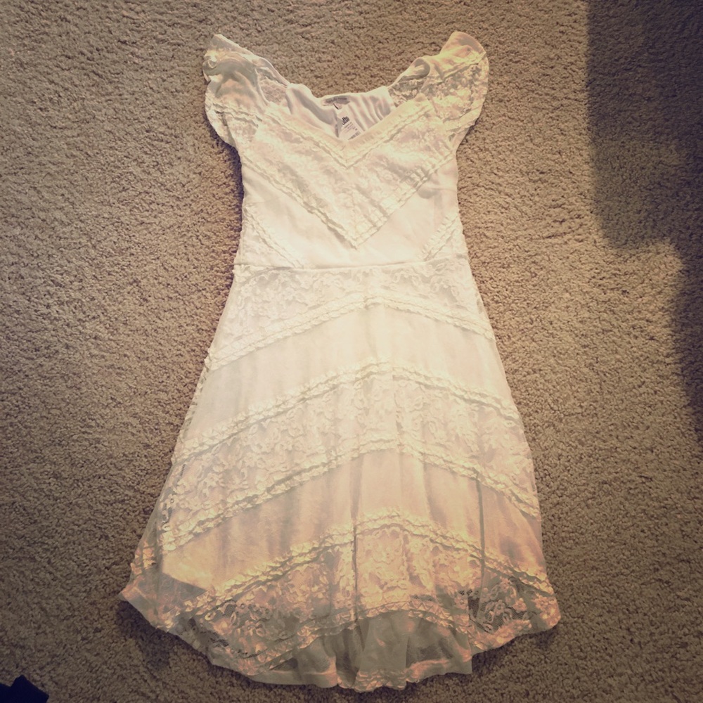 Charlotte Russe White lace dress.