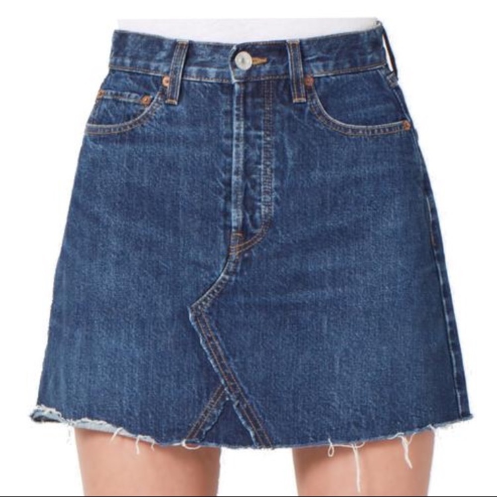 HSKM DISTRESSED JEAN SKIRT!!!