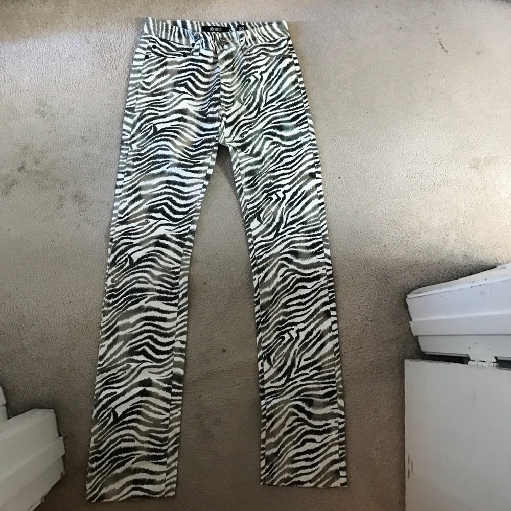 Smet zebra print jeans
