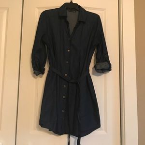Dark chambray dress