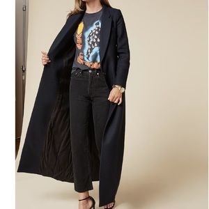 Reformation Bonwick Coat in Navy ("Liesel")