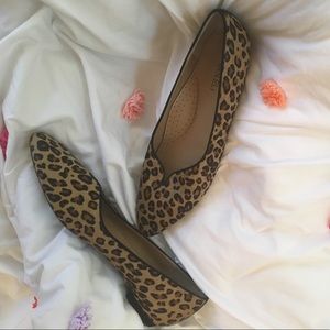 Real Calf Hair Leopard Print Flats