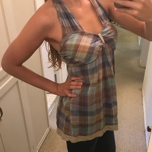 Plaid halter tank top from Catalina Island!