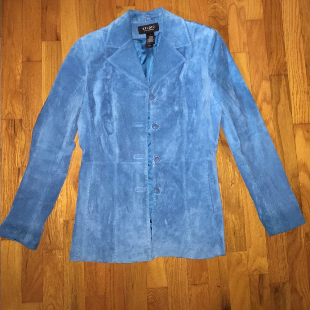 Liz Claiborne turquoise suede jacket