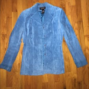 Liz Claiborne turquoise suede jacket