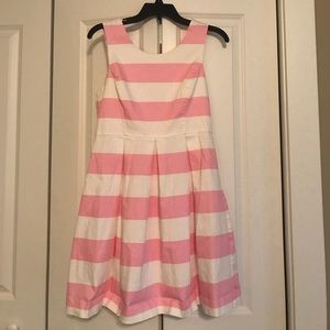 Pink white stripe dress
