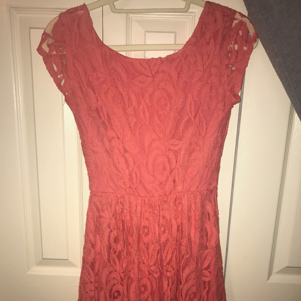 Peach lace Dress