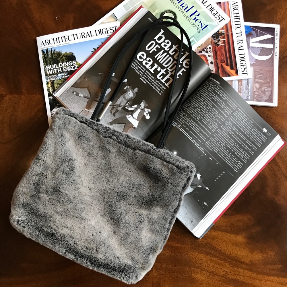 Vintage Faux Fur Tote Bag