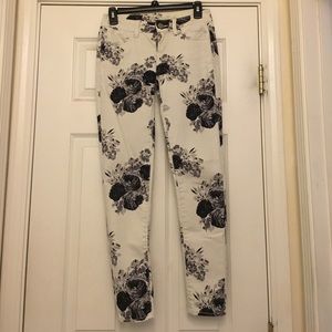 Floral jeans