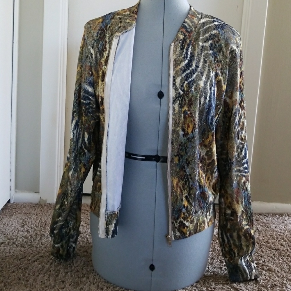 Metallic bomber jacket - Picture 2 of 4