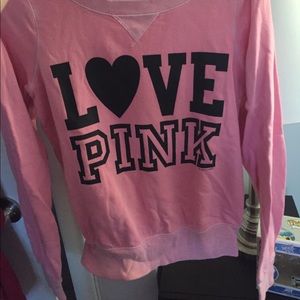 Love pink sweatshirt, gently used