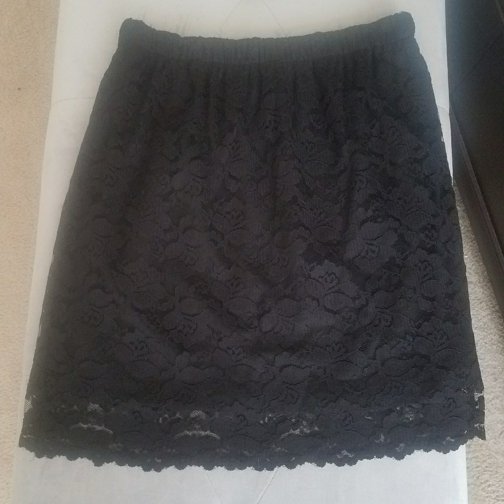 Black lace skirt