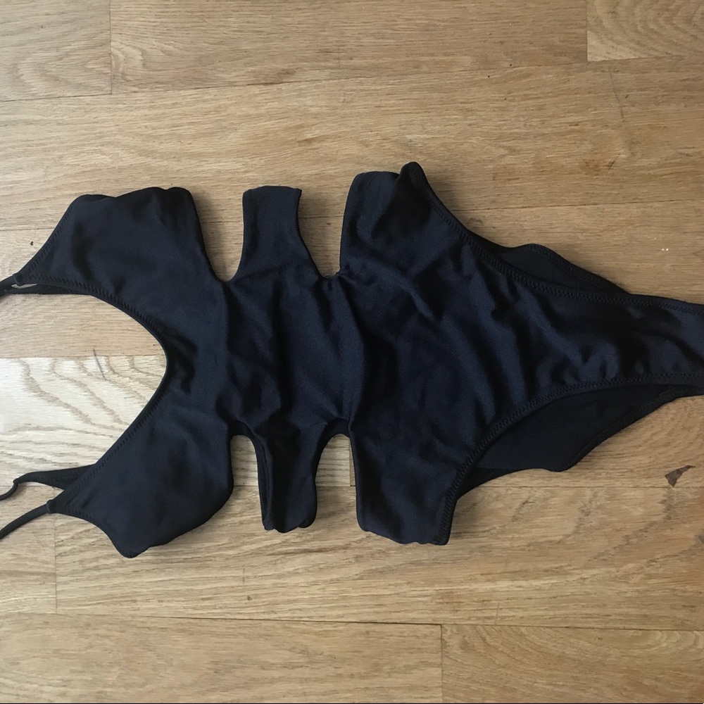 Black one piece swimsuit