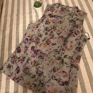 Halogen Floral Print Peplum Top Medium