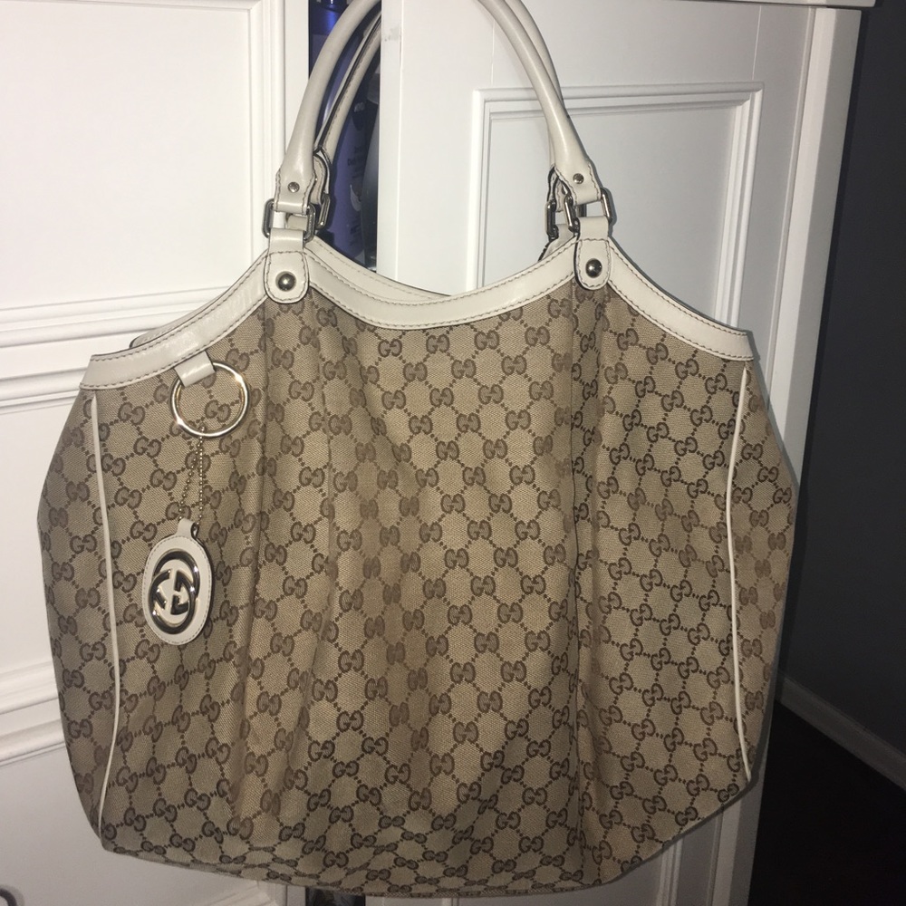 Authentic Canvas Gucci Sukey Bag