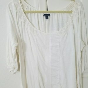 American Eagle 3/4 sleeve white blouse