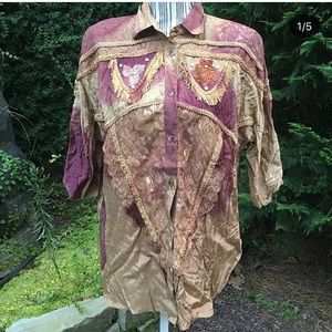 Funky dyed button down