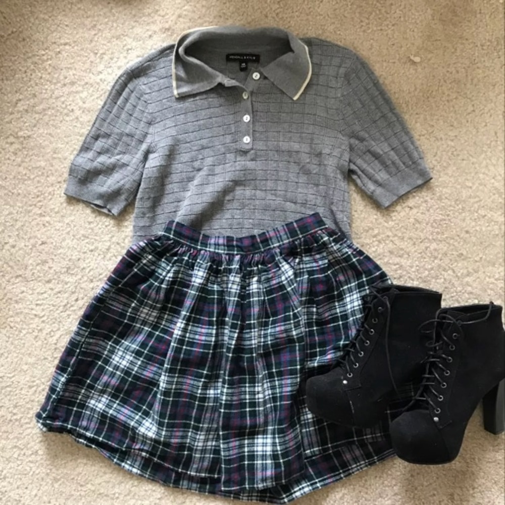 SOLD American Apparel Plaid Flannel Skirt