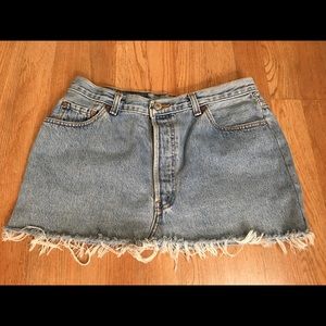 Levi's 501 Denim Fringe Skirt size 30