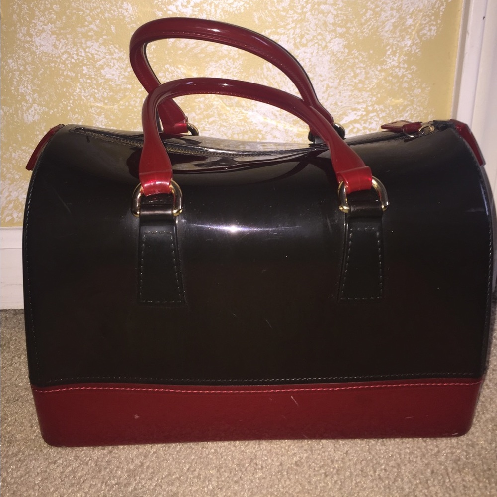 Black and Red Furla Bag