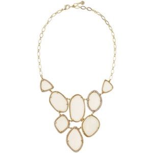 Stella & Dot Fiona Bib Necklace in white