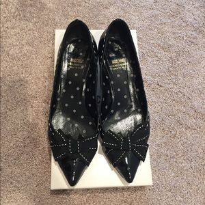 Authentic Moschino Black Patent Kitten Heel