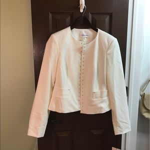 NWT Calvin Klein white jacket