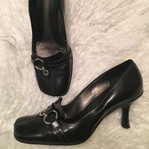 Black Loafer Style Heels