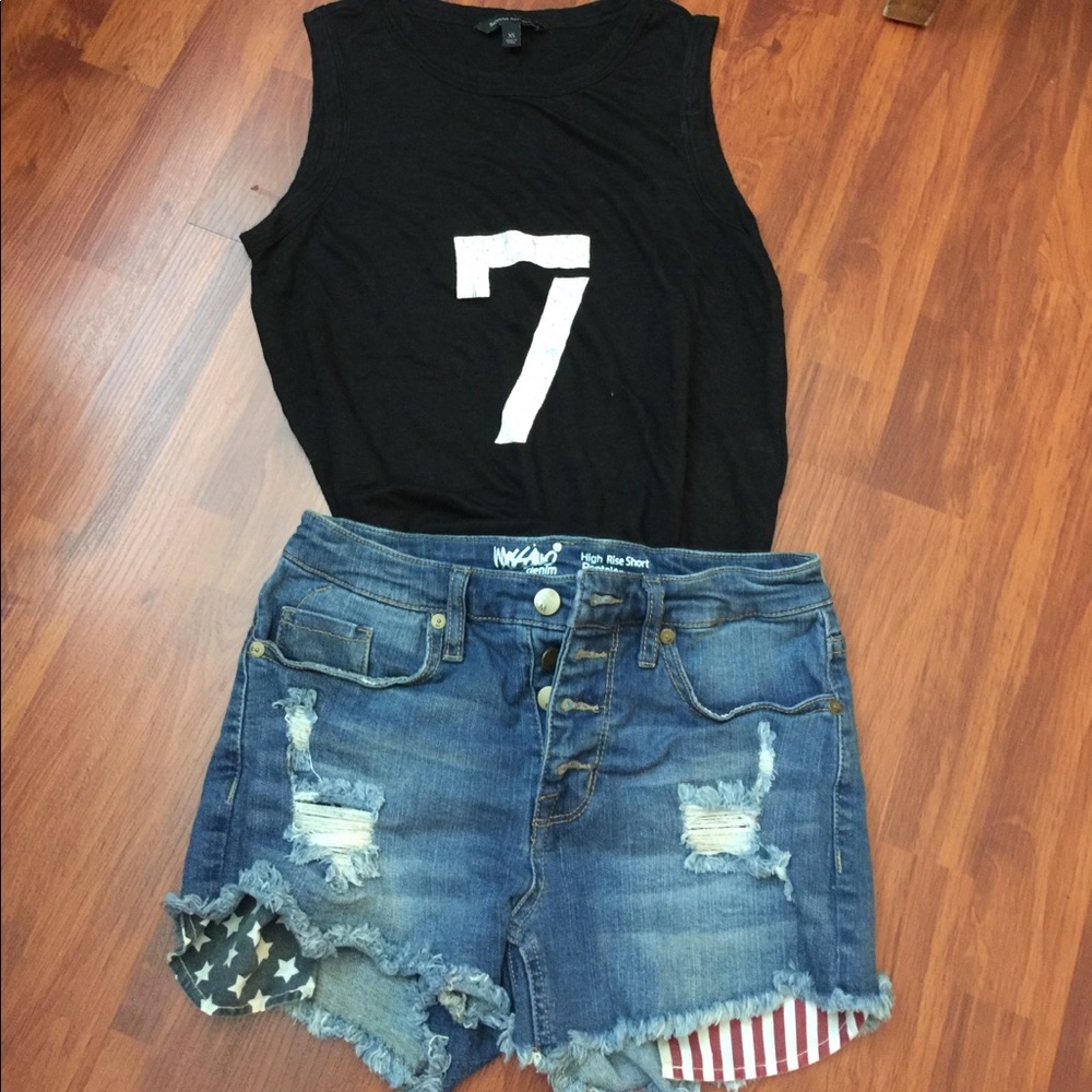 Denim shorts