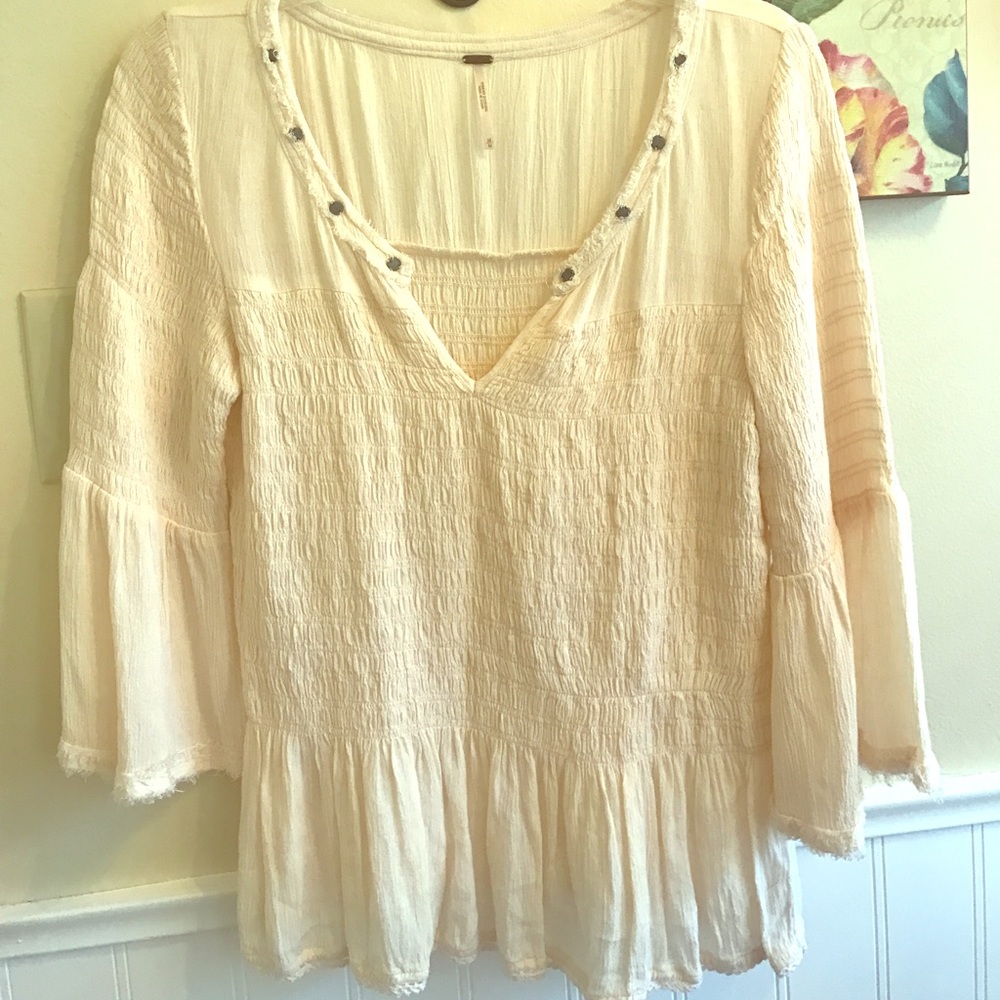 Free People top cream color size M