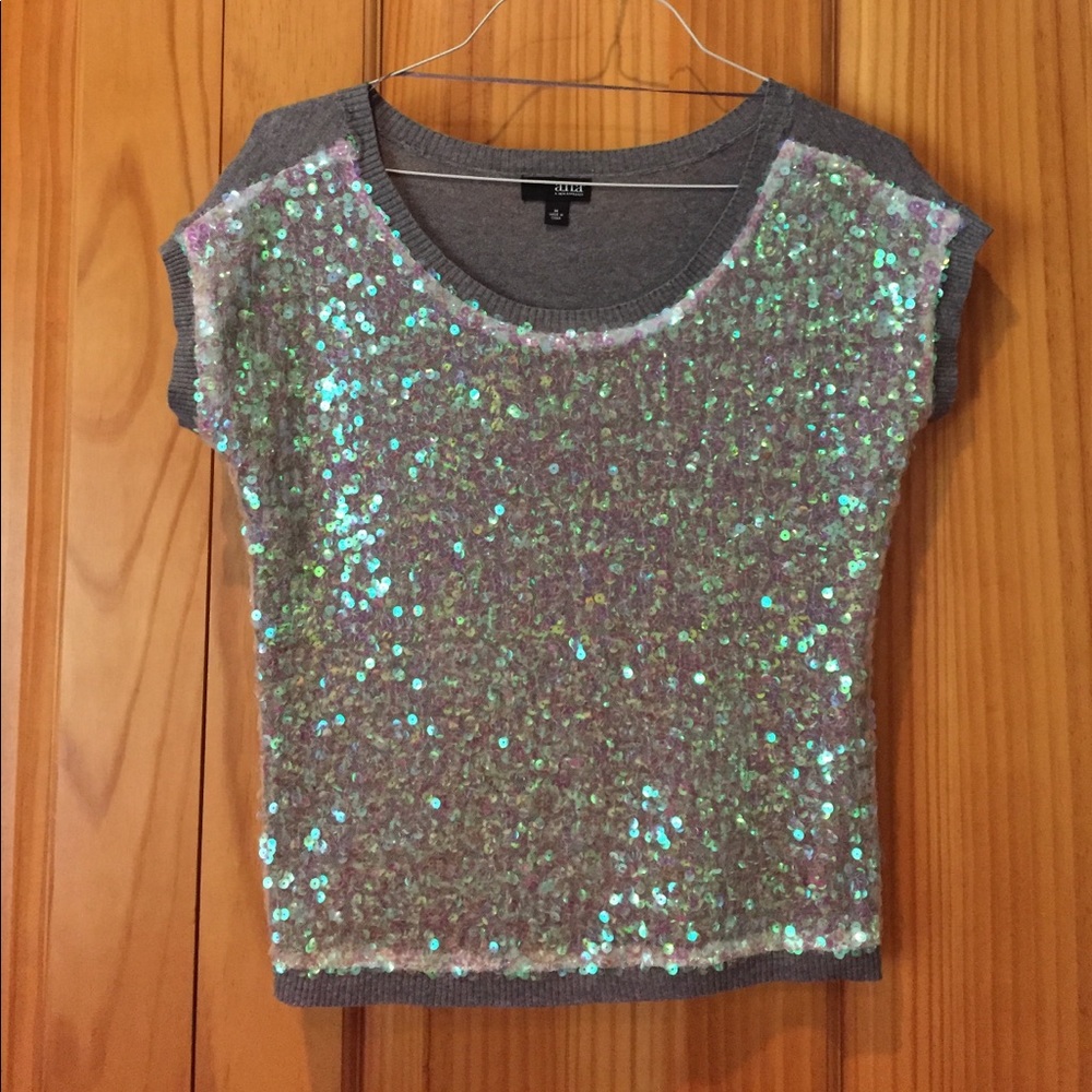 Iridescent Sequined Top