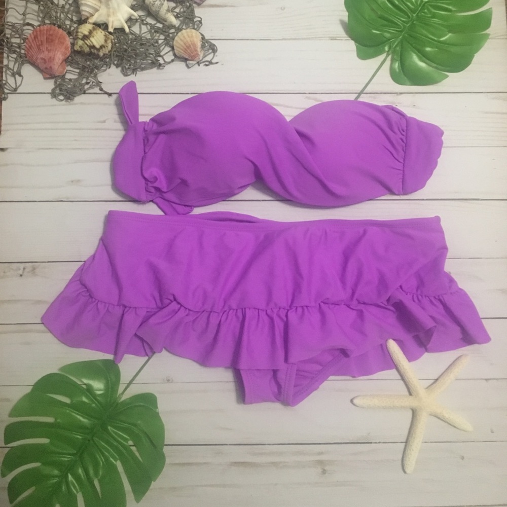 New lilac bikini with skirt bottom