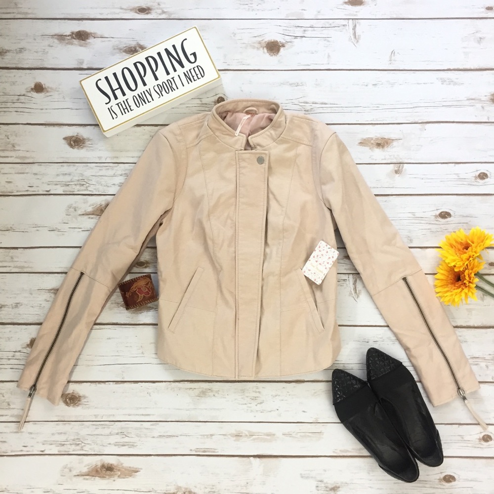 HP 🎉 FREE PEOPLE • Rose Moto Jacket • Vegan
